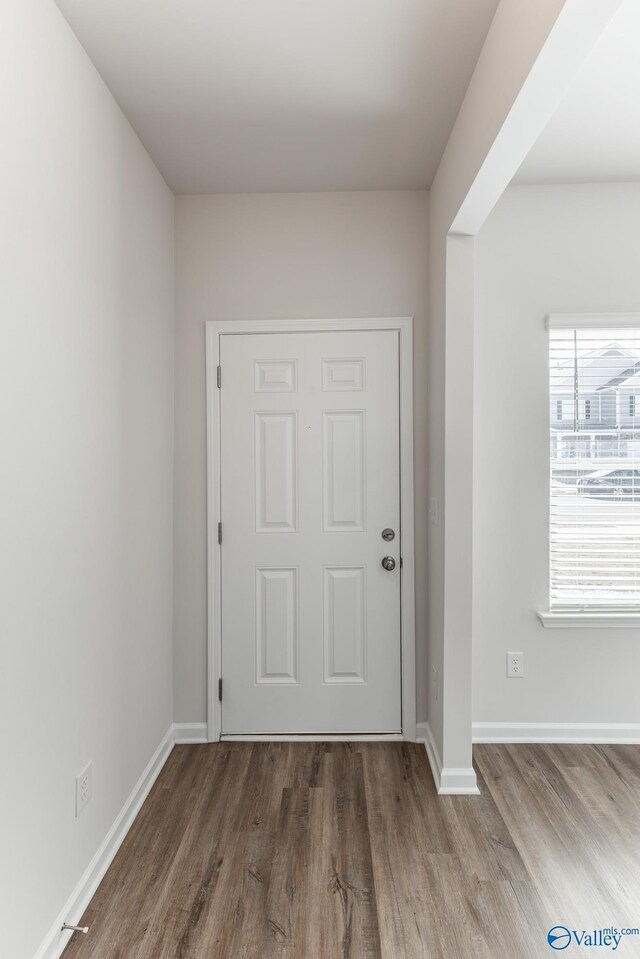 interior space with wood-type flooring