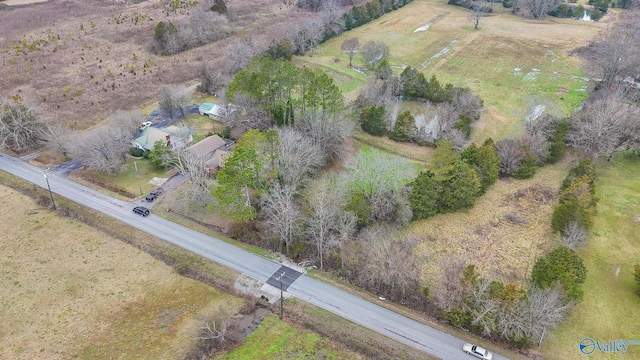 drone / aerial view with a rural view