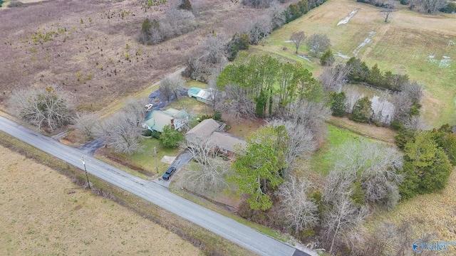 drone / aerial view featuring a rural view