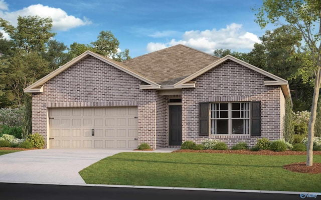 18716 Wicklow Cir, Athens, AL 35613 - single story home featuring brick siding, an attached garage, driveway, and a front yard