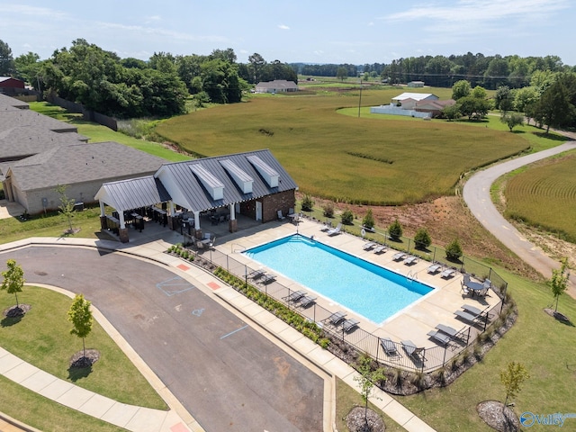 196 Murphy Ln, Madison, AL 35756 - aerial view of a pool area