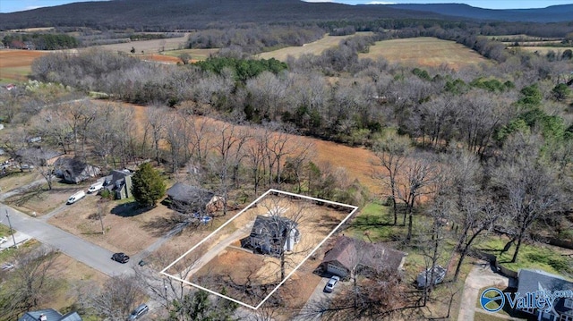 aerial view featuring a mountain view