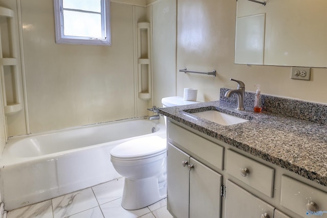 1324 Mckinley Ave NE, Huntsville, AL 35801 - bathroom with toilet, tile patterned floors, shower / bathtub combination, and vanity