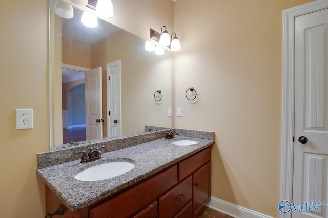 bathroom featuring vanity