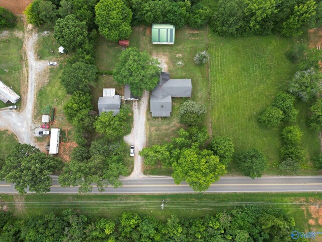 drone / aerial view with a rural view