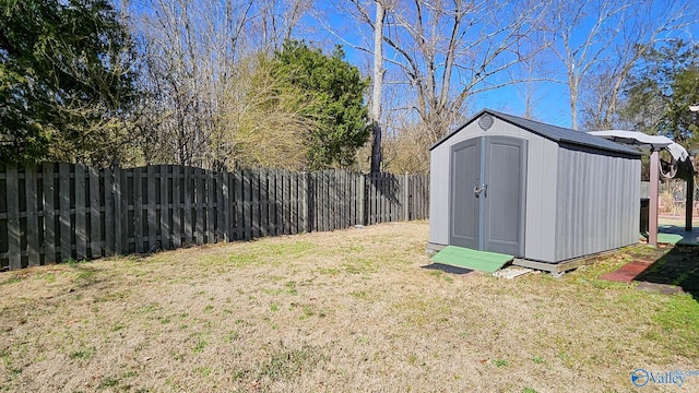 exterior space with a fenced backyard