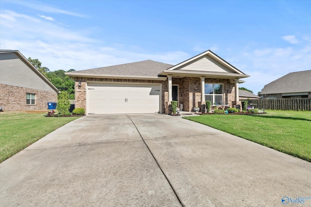 view of front of house with brick siding, an attached garage, and concrete driveway