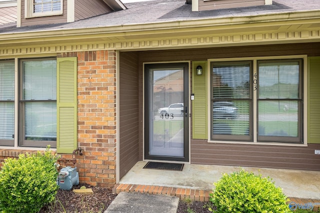 view of doorway to property