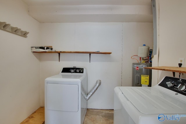 2404 Yorkshire Cir SW, Huntsville, AL 35803 - washroom featuring washing machine and dryer and water heater