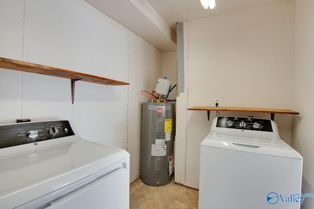 2404 Yorkshire Cir SW, Huntsville, AL 35803 - washroom with water heater and separate washer and dryer
