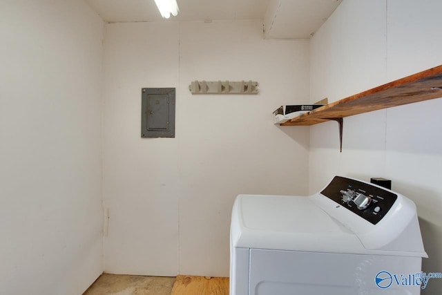 2404 Yorkshire Cir SW, Huntsville, AL 35803 - laundry room featuring washer / dryer and electric panel