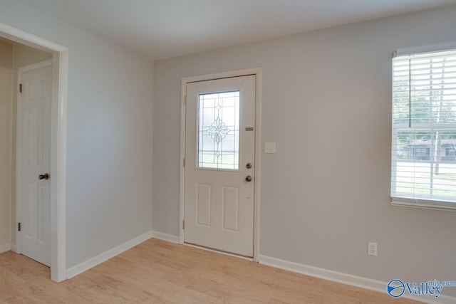2404 Yorkshire Cir SW, Huntsville, AL 35803 - entryway with plenty of natural light, light wood-style flooring, and baseboards