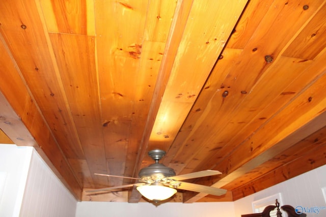 detailed view of wooden ceiling