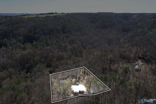 839 Bow Range Rd, Guntersville, AL 35976 - aerial view featuring a wooded view