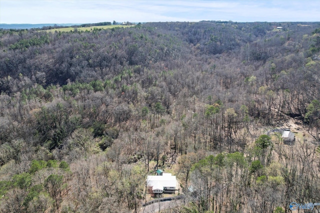 839 Bow Range Rd, Guntersville, AL 35976 - bird's eye view with a wooded view