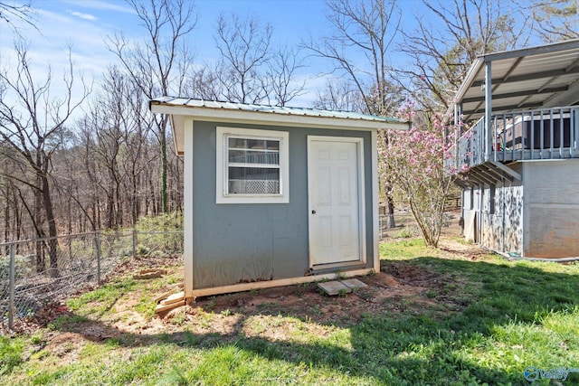 839 Bow Range Rd, Guntersville, AL 35976 - view of shed featuring fence