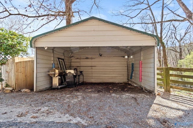 839 Bow Range Rd, Guntersville, AL 35976 - view of outdoor structure with a detached carport and fence