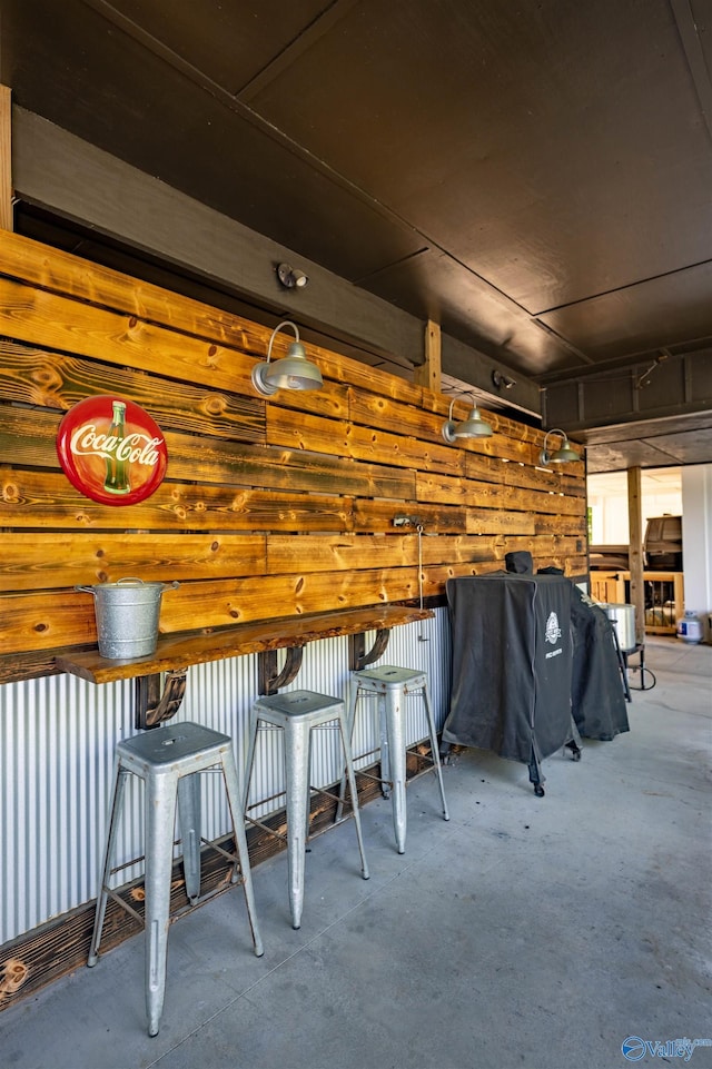 interior space with concrete flooring
