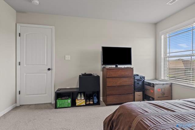 view of carpeted bedroom