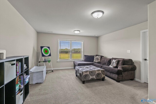 carpeted bedroom with a closet