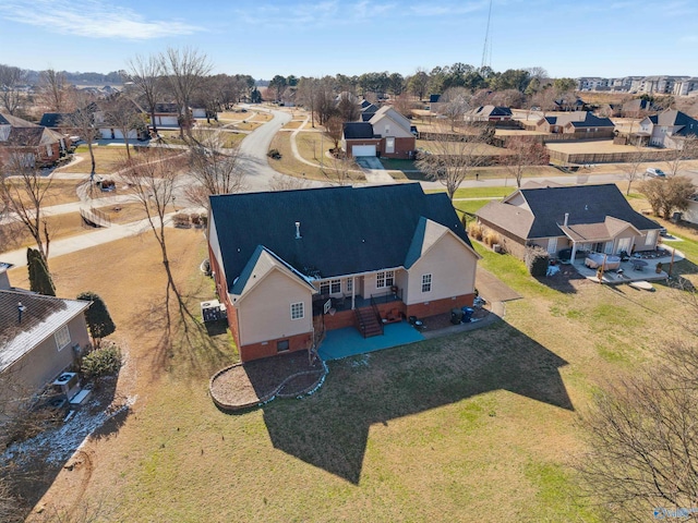 aerial view with a residential view