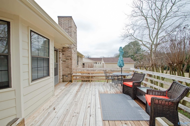 view of wooden terrace