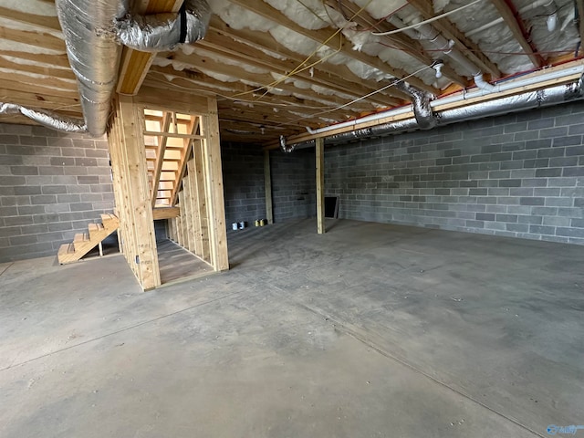 view of basement