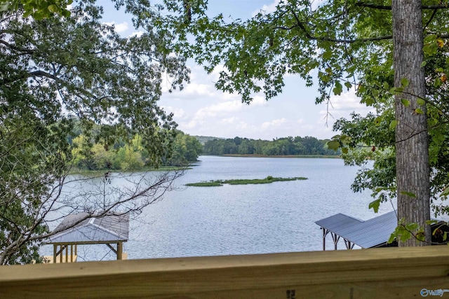 view of water feature