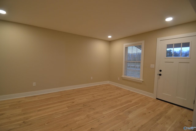 entrance foyer featuring light hardwood / wood-style flooring