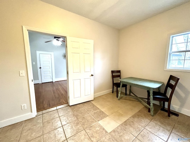 753 Walnut St, Gadsden, AL 35901 - office area with baseboards and a ceiling fan
