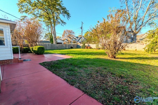 view of yard with a patio