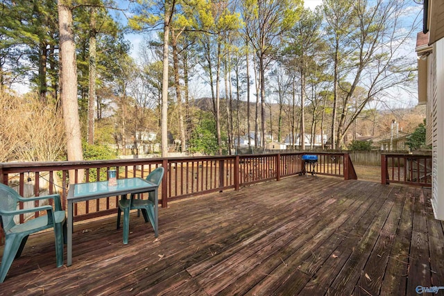 view of wooden terrace