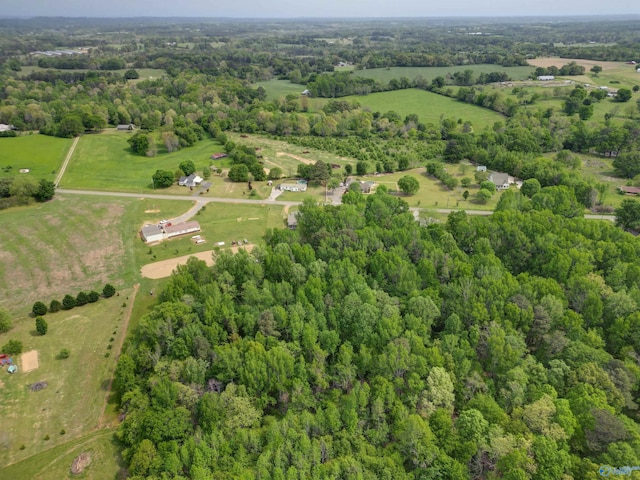 bird's eye view with a rural view