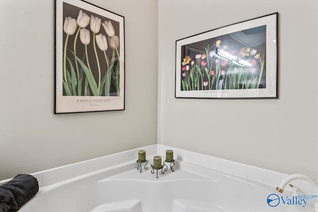 full bathroom featuring a garden tub