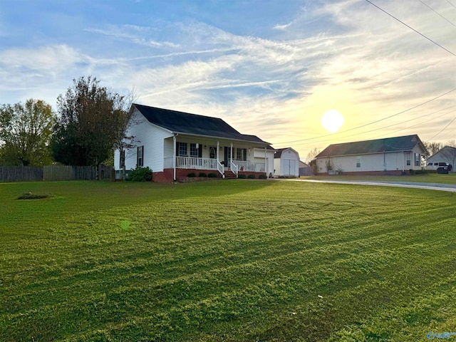 exterior space featuring covered porch