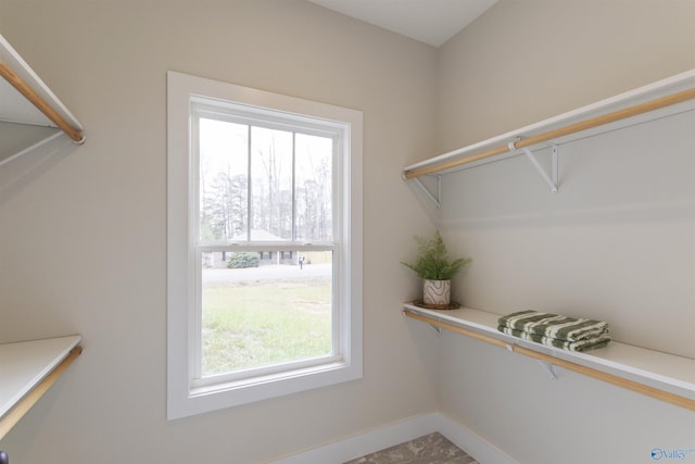 view of walk in closet