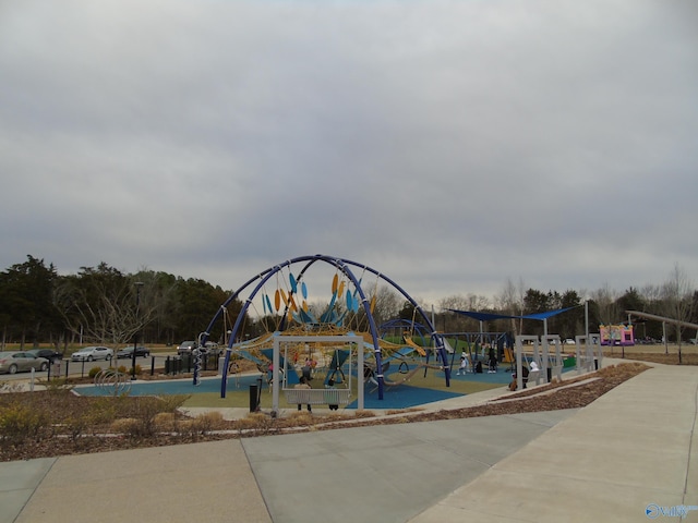 view of community jungle gym