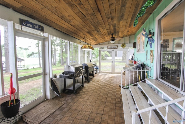 1700 County Road 102, Cedar Bluff, AL 35959 - sunroom with ceiling fan and lofted ceiling