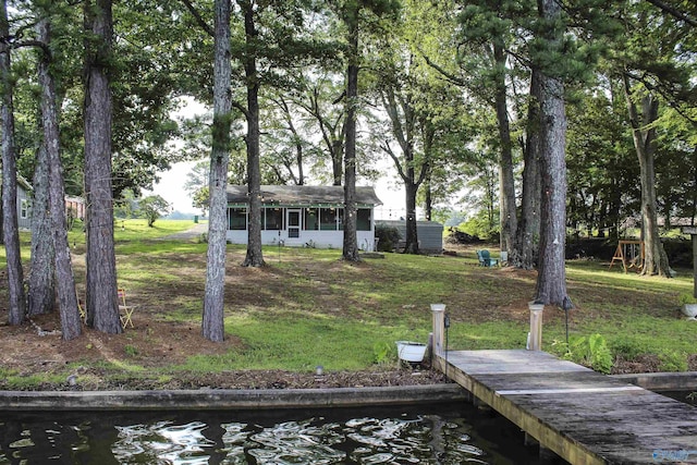 1700 County Road 102, Cedar Bluff, AL 35959 - dock featuring a lawn