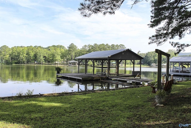 1700 County Road 102, Cedar Bluff, AL 35959 - dock featuring a water view and a lawn