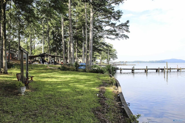 1700 County Road 102, Cedar Bluff, AL 35959 - dock featuring a lawn and a water view