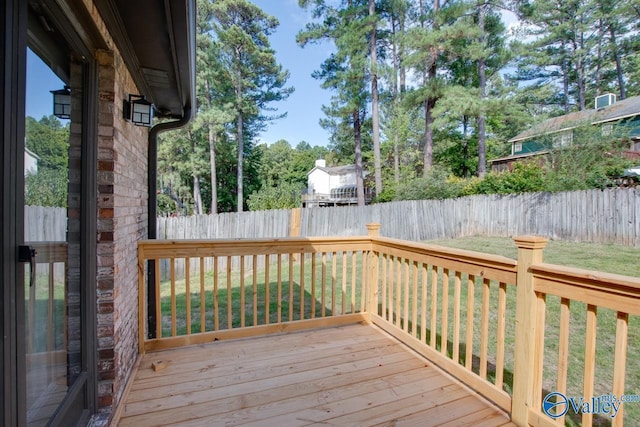 15011 Glory Dr SE, Huntsville, AL 35803 - deck featuring a lawn and a fenced backyard
