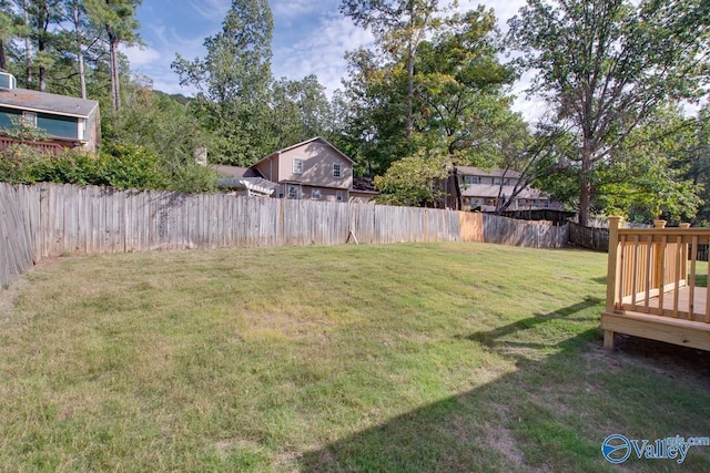 15011 Glory Dr SE, Huntsville, AL 35803 - view of yard with a fenced backyard and a deck