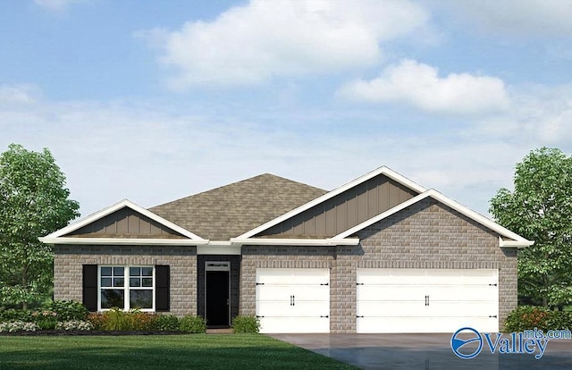 7070 Regency Ln SE, Gurley, AL 35748 - view of front of house with an attached garage, board and batten siding, roof with shingles, and concrete driveway