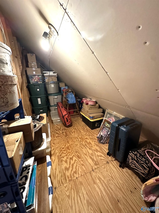 view of attic