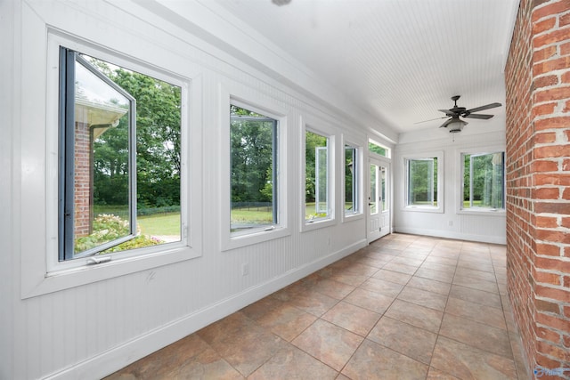 1211 SW Rountree Pl, Madison, AL 35756 - unfurnished sunroom with a ceiling fan