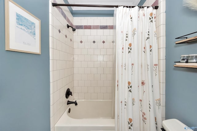 1211 SW Rountree Pl, Madison, AL 35756 - full bathroom featuring shower / bathtub combination with curtain and toilet