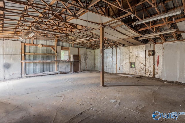 interior space with a garage