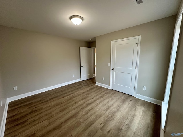 unfurnished bedroom featuring light hardwood / wood-style flooring