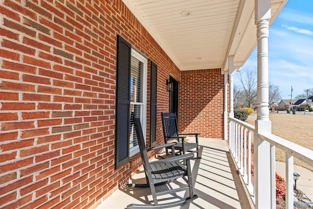 balcony with covered porch